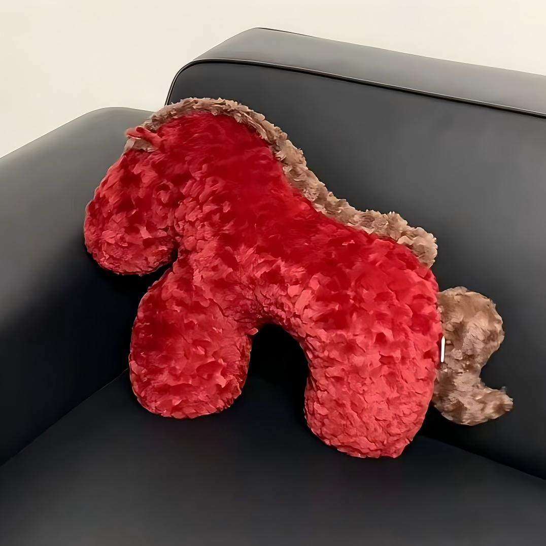 马年吉祥物抱枕可爱小马公仔客厅沙发装饰品摆件毛绒玩具新年礼物,居家布艺,靠垫/抱枕,淘宝优惠券,粉丝福利购,淘宝优惠卷