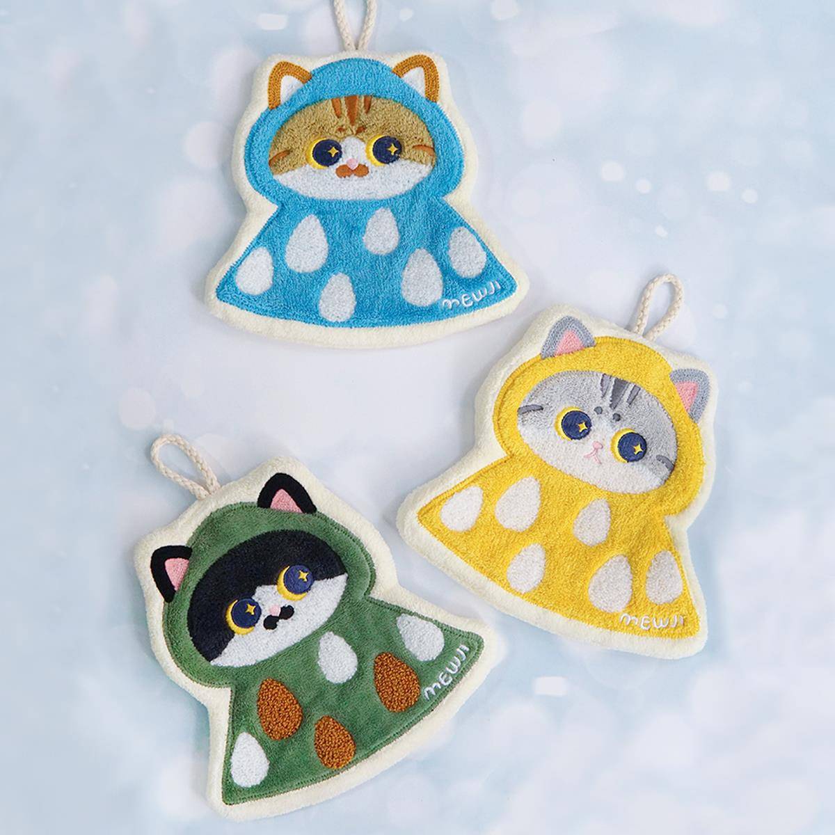 MEWJI妙吉原创猫咪可爱擦手巾挂式厨房浴室擦手卡通家用吸水毛巾