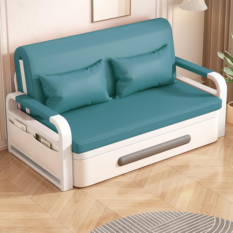 沙发床折叠两用2025新款实木多功能小户型单双人抽拉客厅可伸缩床