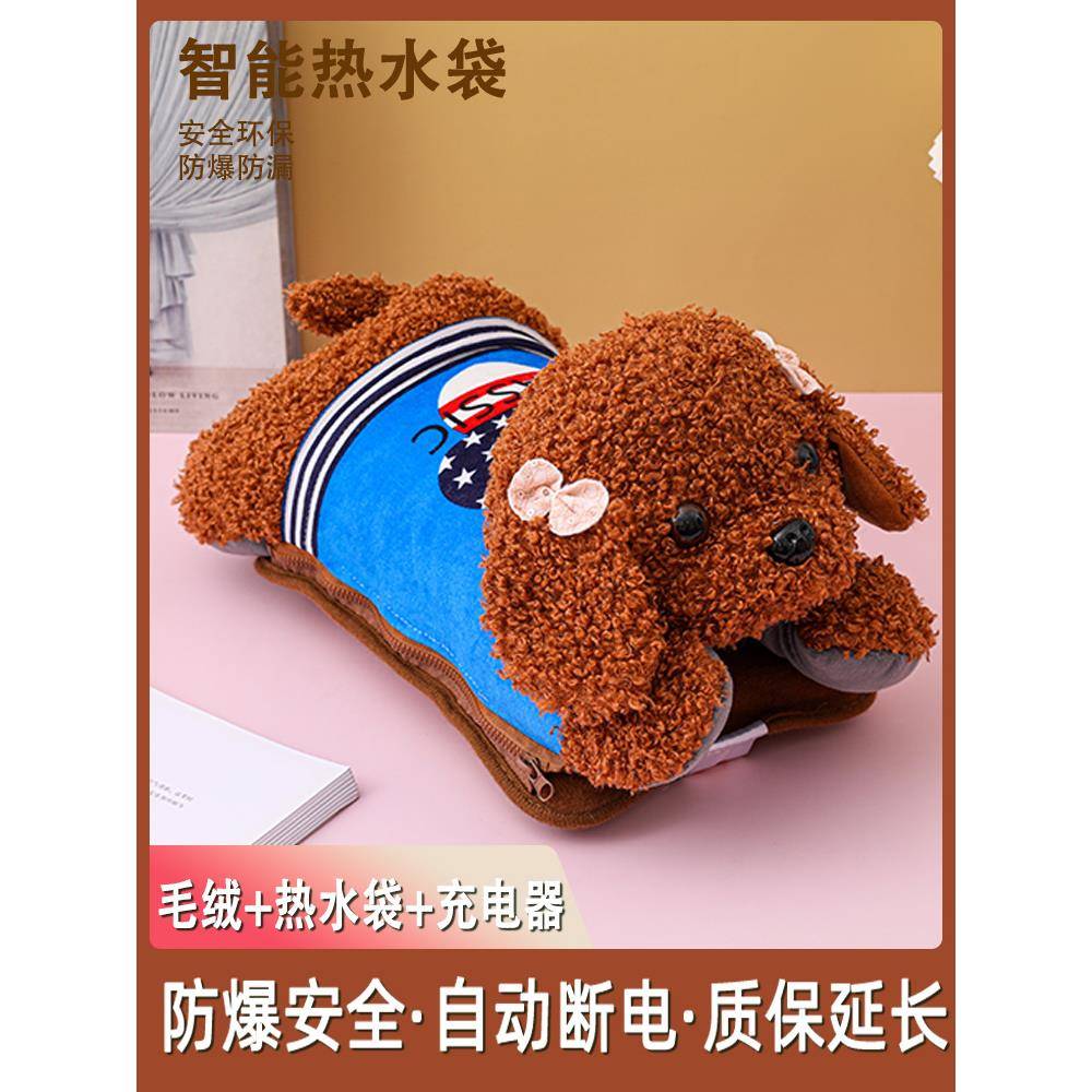 热水袋充电防爆暖水袋正品暖宝宝暖手宝卡通可爱暖宫毛绒女暖手袋
