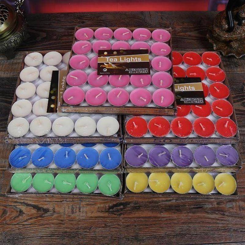 50 PCS tea lights candle romantic party birthday candles蜡烛