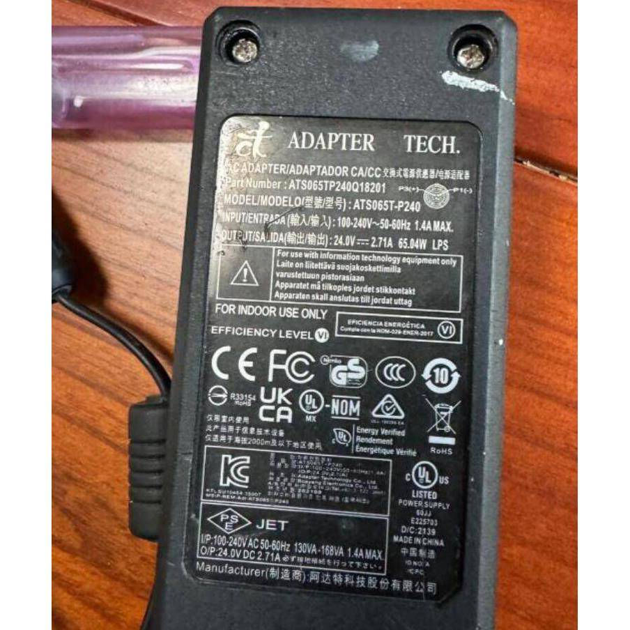 24V2.71A3孔电源适配器ATS065T-P240Q18201机械手臂接口充电器线