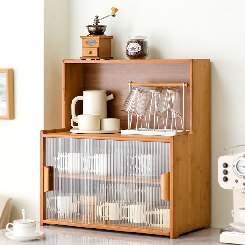 桌面收纳盒杯子收纳柜茶具展示柜子厨房水杯置物架杯架餐具收纳柜