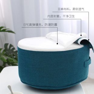 ZQ棉麻榻榻米垫子家用茶道地板坐墩可拆洗布艺加厚圆形坐垫蒲团