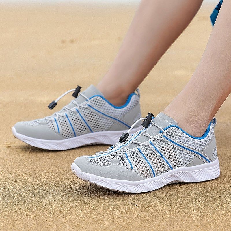 夏天透气网鞋男轻便鞋底镂空透z气防臭通风情侣款网面男鞋沙滩休