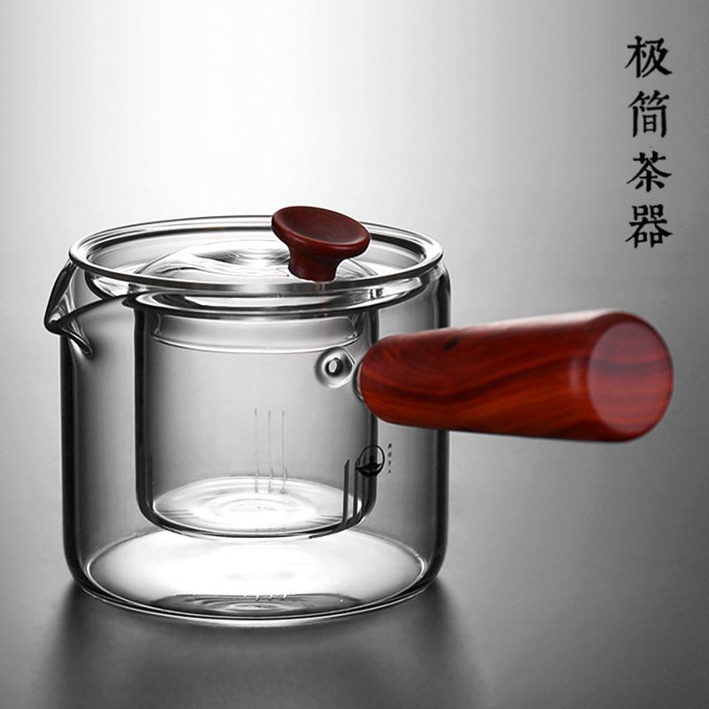 新羽玻璃泡茶壶侧把过滤煮茶器单C壶电陶炉耐高温花茶家用茶具套