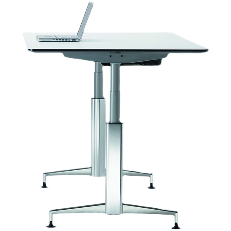 电动升降桌不锈钢镜面桌腿 商务智能静音升降站立办公 设计网红款