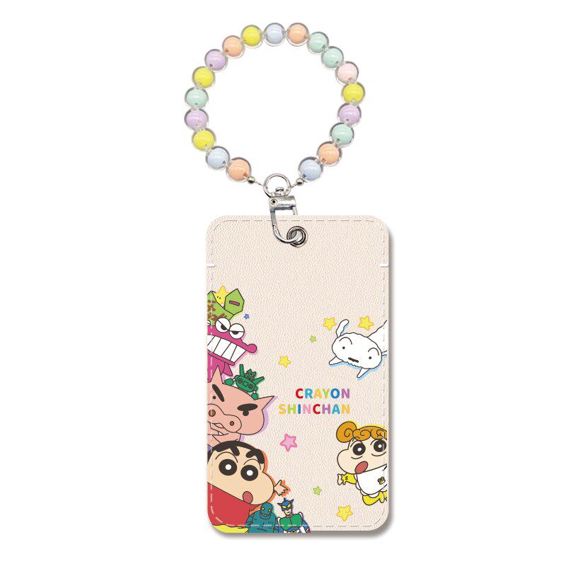 2卡位卡套分隔式可爱学生饭卡校园挂脖绳链地铁公交工作证件小新