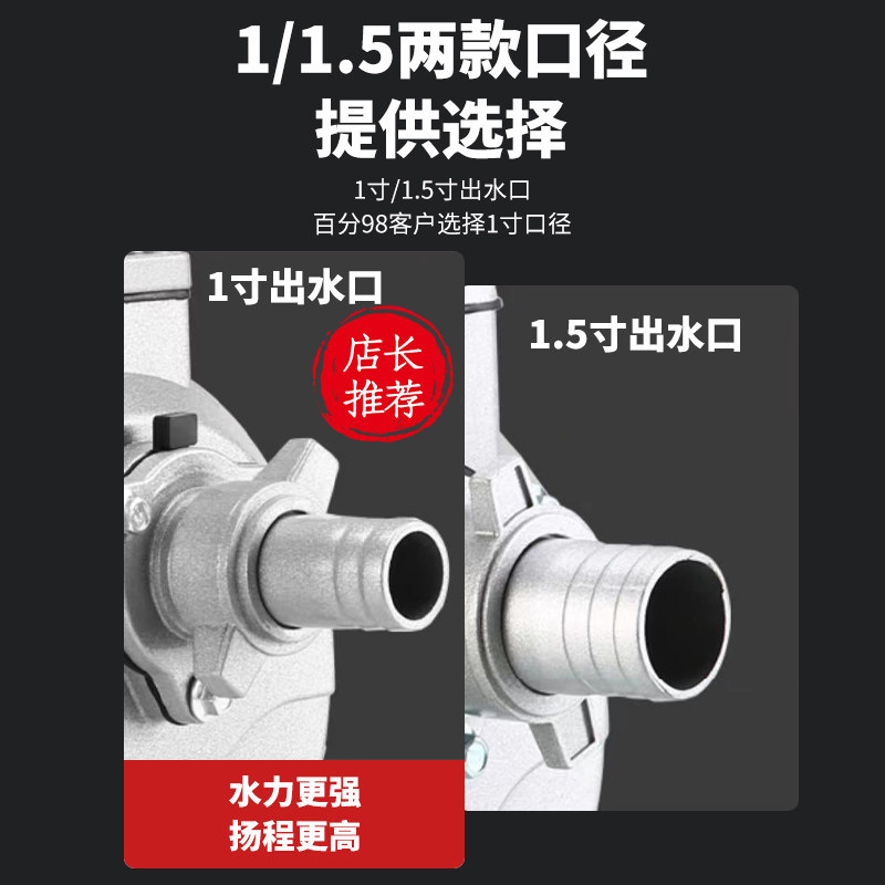 汽油机抽水泵农用农业灌溉家用小巧高压高扬程小型便携式户外水泵