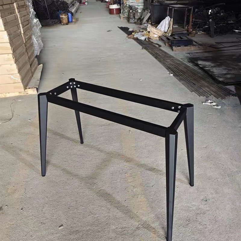 会议桌脚金属菱形办公桌书桌腿岩板餐桌支架大理石餐台脚电脑桌架