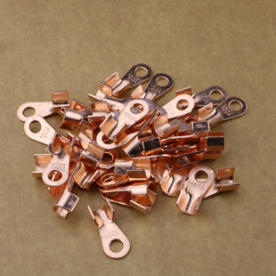 包邮 铜线鼻子铜接头铜接线端子 50只 铜线耳 纯紫铜国标开口鼻100A