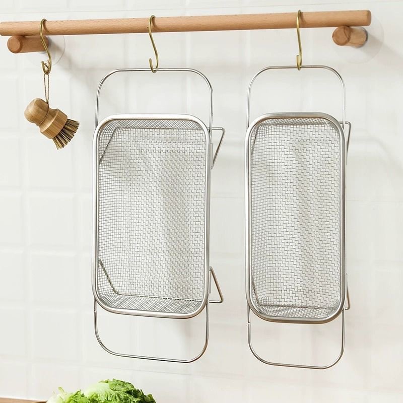 不锈钢沥水篮密孔篮水槽沥水架洗碗池可伸缩置物架过滤洗碗网碗架