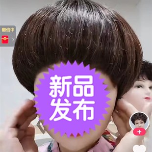 全真发弹力网 时尚个性蘑菇 中老年假发女短直发