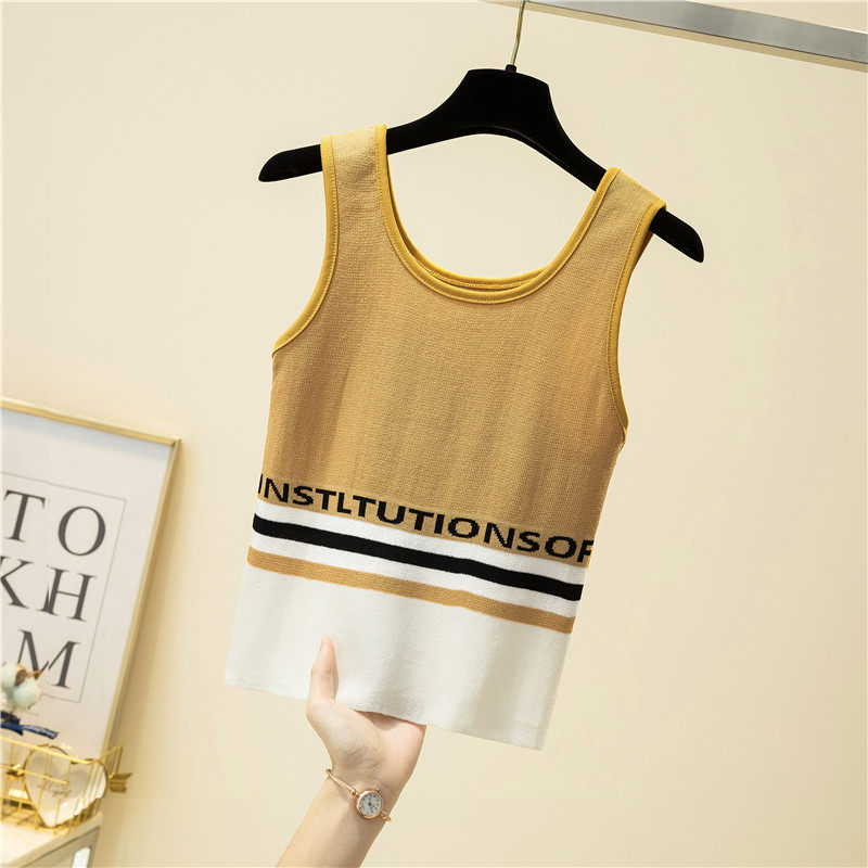 网红掉吊带背心女外穿修身百搭宽肩无袖针织内搭T恤薄款打底上衣,女装/女士精品,背心吊带,淘宝优惠券,粉丝福利购,淘宝优惠卷