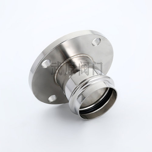 304不锈钢双卡压法兰转换接头沟槽式管件薄壁管子穿线卡压式配件