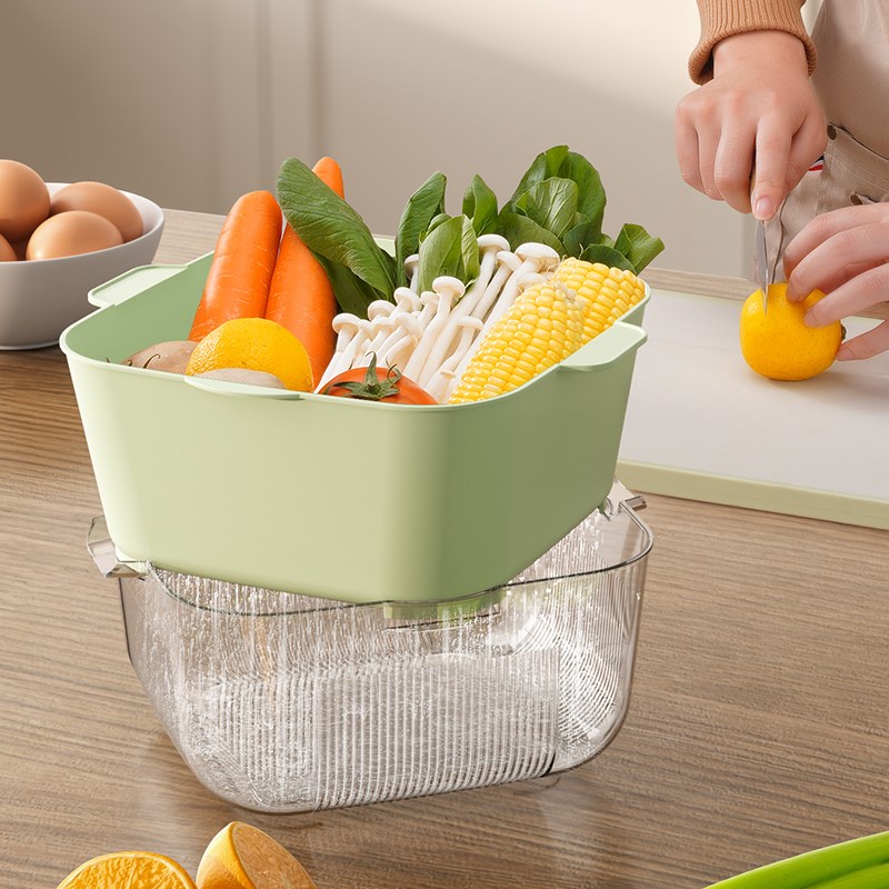 2023新款洗菜盆沥水篮厨房客厅茶几家用菜篮子水果盘洗菜篮子淘米