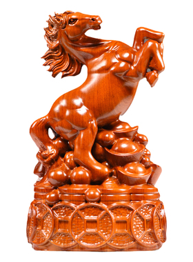 花梨木雕十二生肖摆件全套实木质鼠牛虎兔龙蛇马羊猴鸡狗猪工艺品