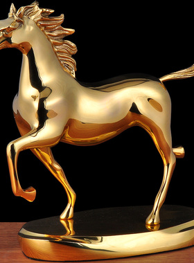 纯铜马到成功摆件铜马工艺品招财家居客厅办公室老板桌开业礼品