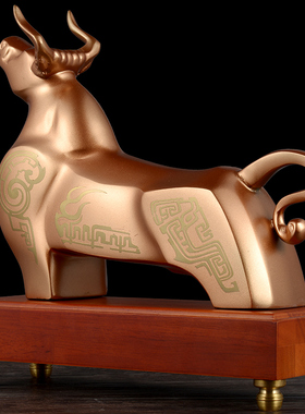 纯铜牛摆件工艺品创意艺术品招财家居客厅玄关书房装饰品开业礼品