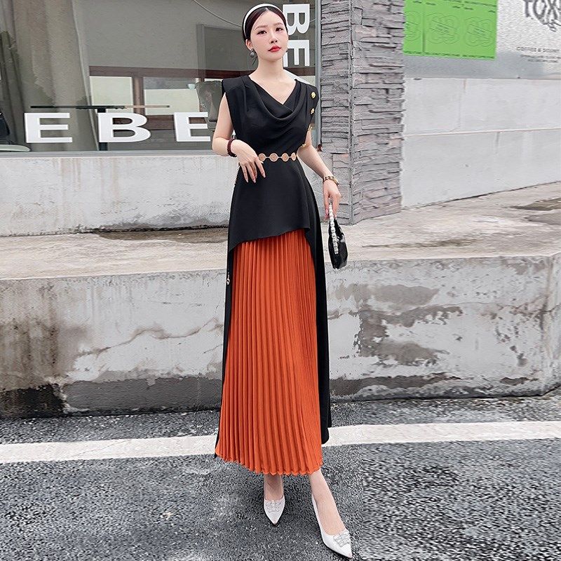 法式休闲高端精致超好看气质显瘦修身压褶长连衣裙2024新款女夏季,女装/女士精品,连衣裙,淘宝优惠券,粉丝福利购,淘宝优惠卷