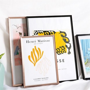 窄边铝合金相框挂墙画框装裱50X70cm拼图1000片海报金属框架28寸