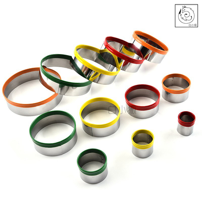 白小狐不锈钢慕斯圈12件套水饺皮圆形翻糖皮切模工具饼干烘焙模具