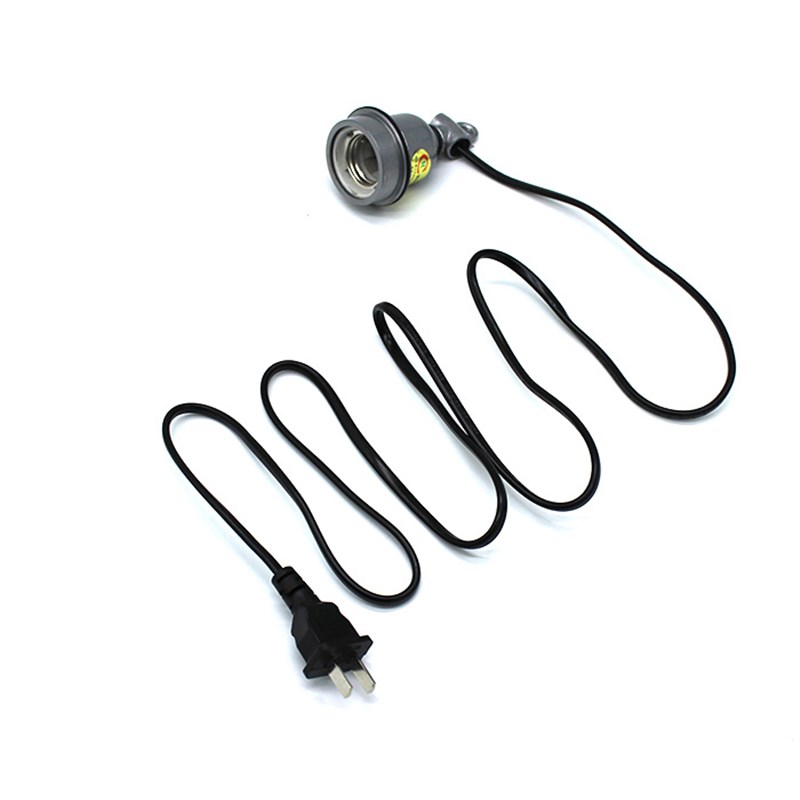 保温加热户外防水灯头灯座螺口灯口E27耐高温陶瓷灯头纯铜线组合