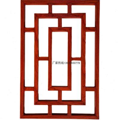 厂厂简易型屏风隔断o木纹铝窗花仿古转印镂空铝单板铝合金方管格