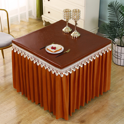 桌布电炉罩薄款夏季长方形电烤炉罩烤火K桌罩套茶几炉子罩防水防