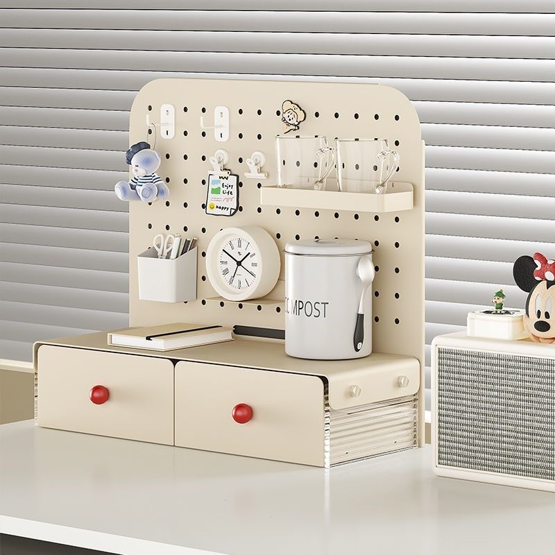 桌面洞洞板置物j架办公室桌免打孔学习书桌书架立式收纳隔板整理,收纳整理,整理架/置物架/收纳架,淘宝优惠券,粉丝福利购,淘宝优惠卷