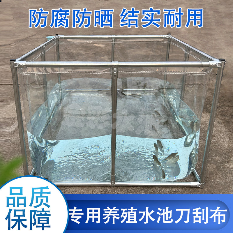 透明帆布鱼池防水布养鱼t池带支架养殖水箱可移动鱼池加厚蓄水池