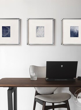 渐蓝 意式极简抽象餐厅装饰画z现代简约卧室挂画小众艺术高级感画