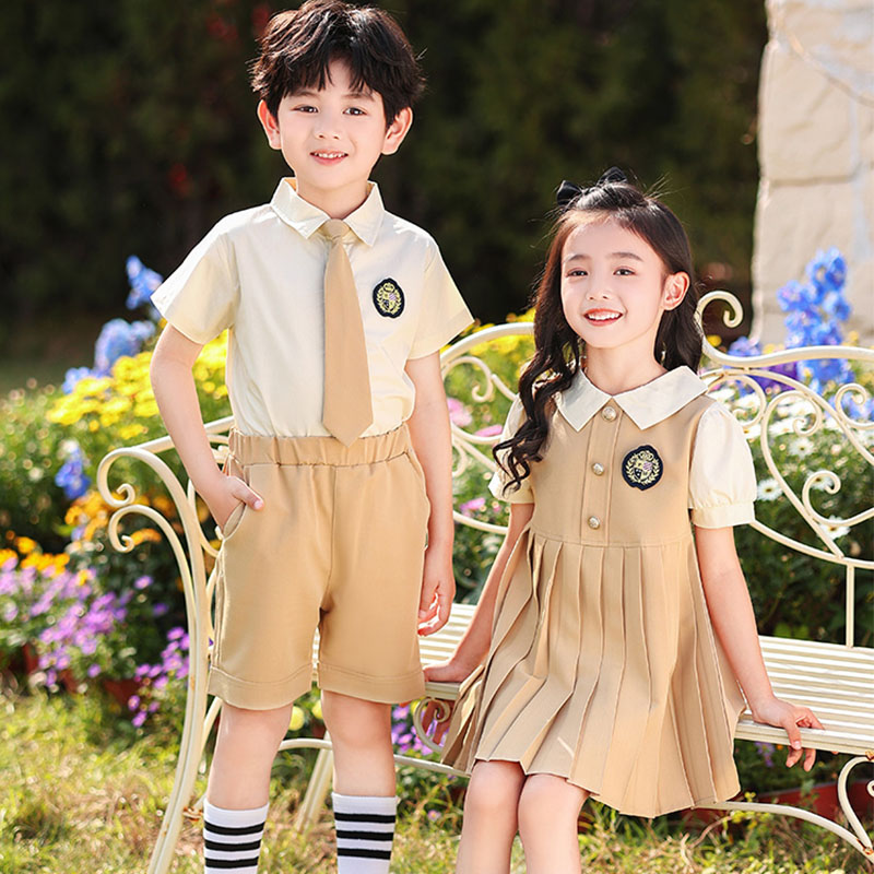 幼儿园园服e夏装英伦风套装学生班服小学生校服六一表演毕业照服