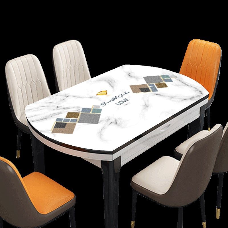 椭圆形餐桌布防水防油免洗pvc可折叠伸缩L餐桌垫子防烫软玻璃台布,居家布艺,桌布,淘宝优惠券,粉丝福利购,淘宝优惠卷