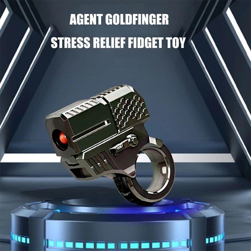 Anti Stressh Fidget Paragraph Ring EDC Metal Push Slider Str