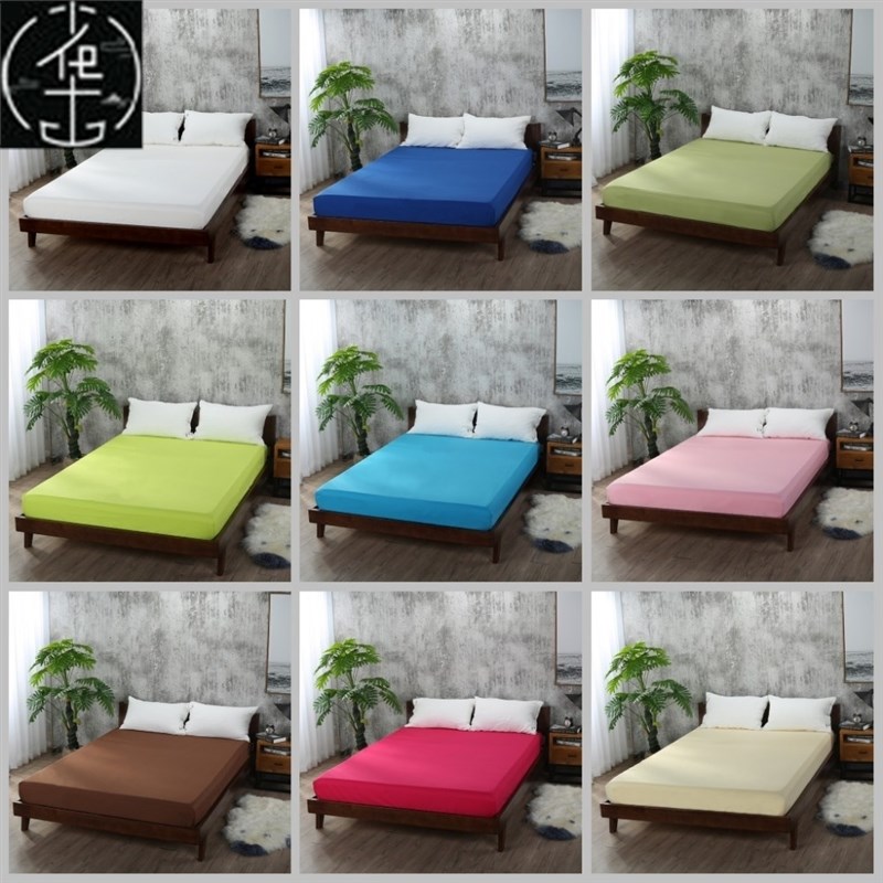Soft Fitted sheet With Eulastic Band solid Bed Sheet Cover-W