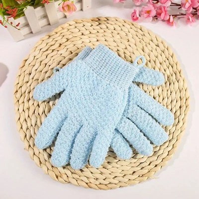 2pcsExfoliatingl Bath Gloves For Shower - Deep Exfoliating,