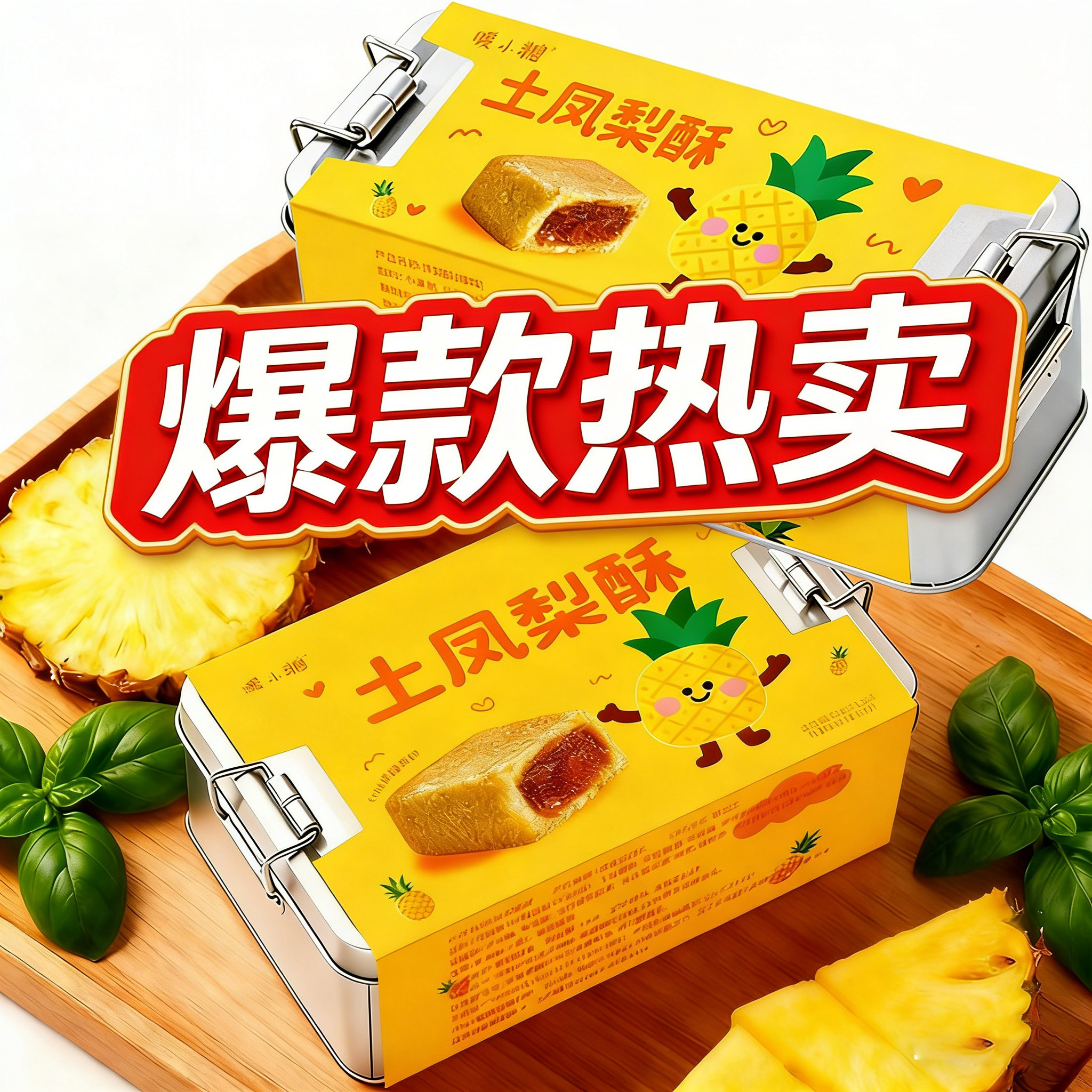 台湾师傅手艺铁盒子凤梨酥早餐点心厦门特产办公室怀旧零食伴手礼