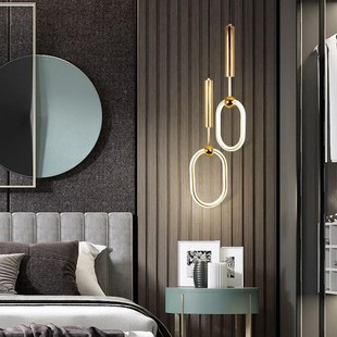 网红新款吊灯床头卧室客厅餐厅吧台楼梯跨境110V创意个性背景墙