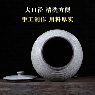 宜兴紫砂水缸带龙头家用储水罐大号粗陶瓷过滤器自助茶缸抽水净养