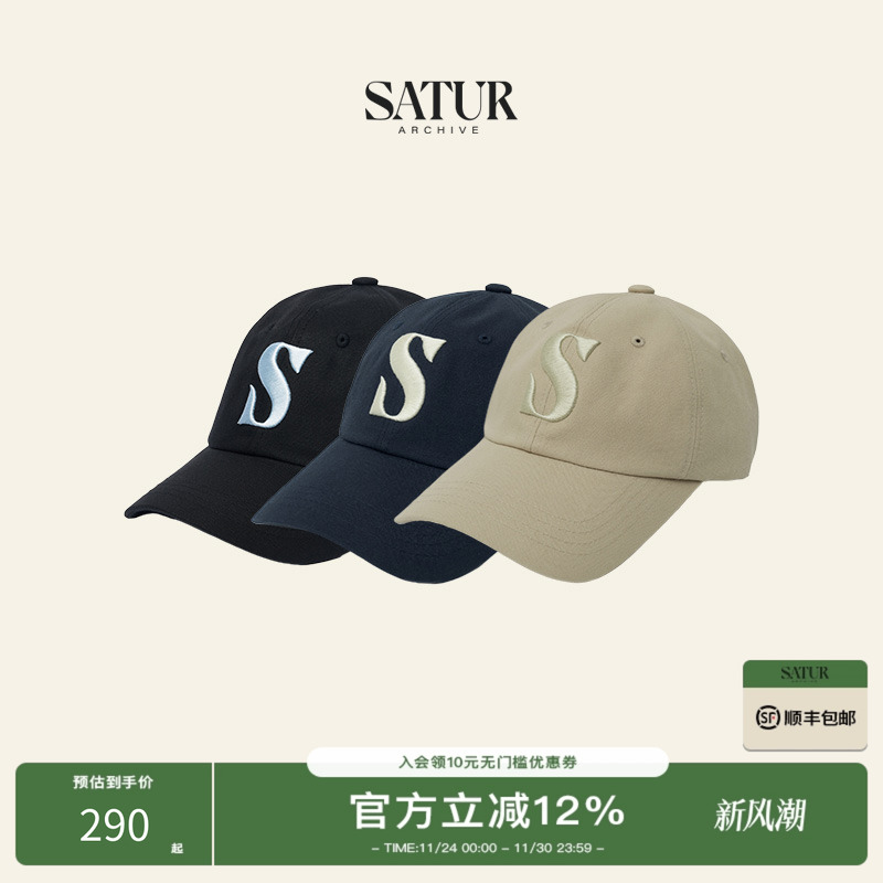 SATUR斜纹棉Slogo棒球帽