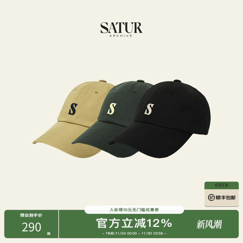 SATUR经典小标Slogo棒球帽