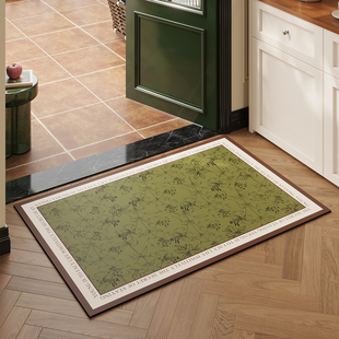 复古法式 皮革地垫中古风入户门垫进门防滑耐脏脚垫玄关免洗地毯