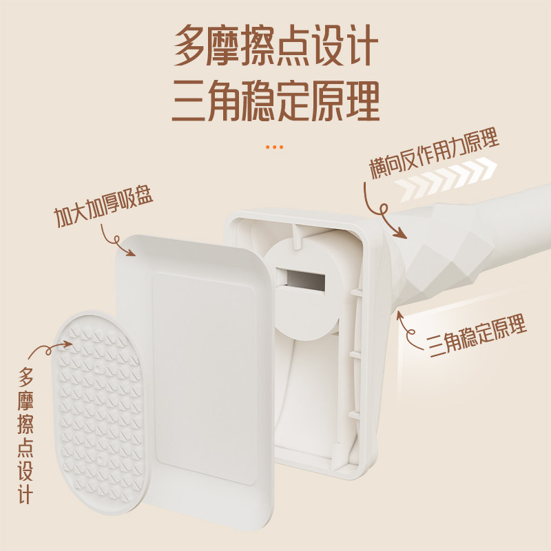 阳台晾衣杆伸缩杆免打孔晾衣架伸缩杆家用卧室窗帘杆化妆室浴帘杆
