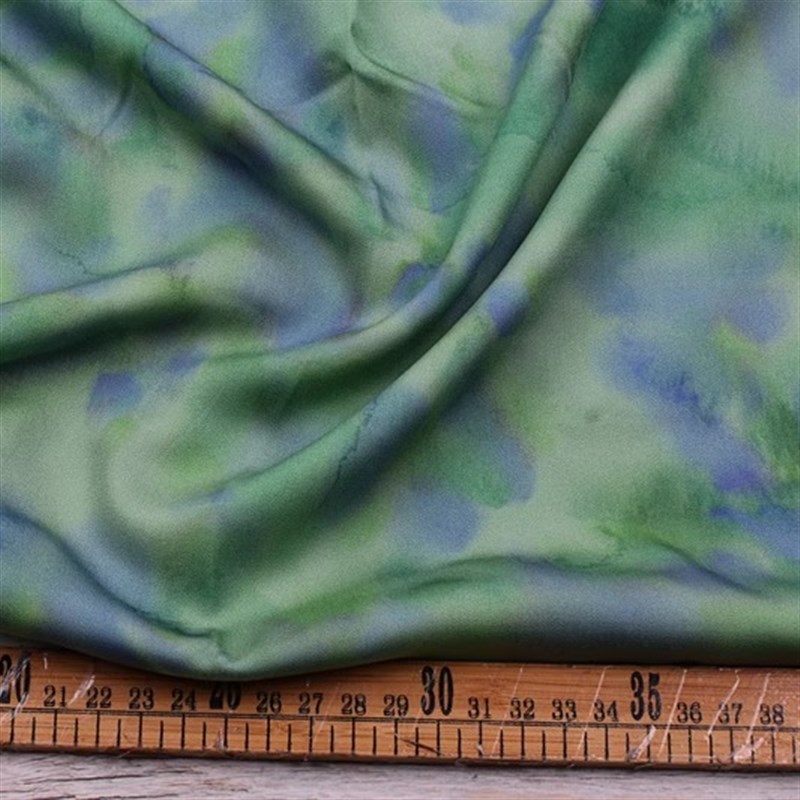 绿染绫罗绸缎滑绸夏80支贡缎真丝棉绸人造棉连衣裙套装裤睡衣布料