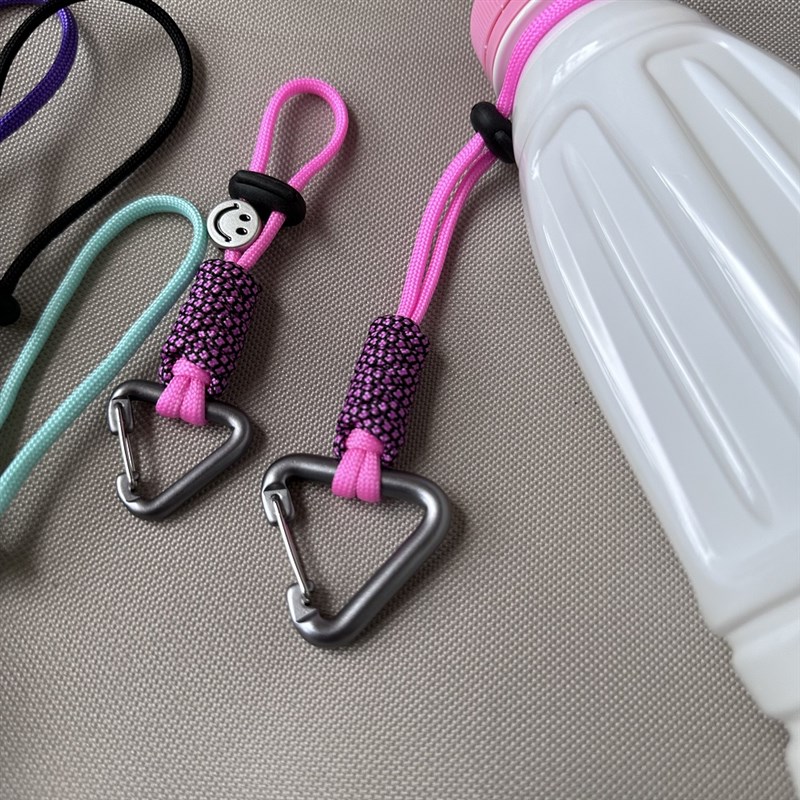 伞绳手工编制铝合金撞色挂绳背包服饰公仔挂钩U盘耳机挂钩钥匙扣
