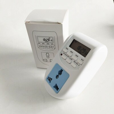 数显时控开关AL-06W PLUG IN TIMER LCD屏英规插头定时器时控开关