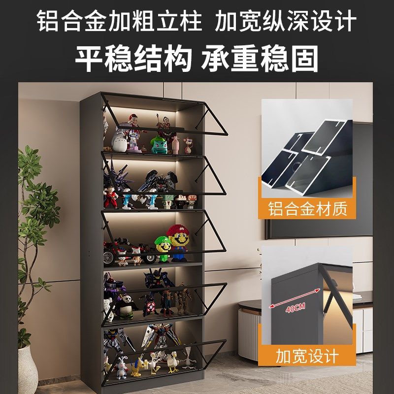 手办玩具展示柜小型全透明摆件收纳柜置物柜小物件摆放架收藏柜