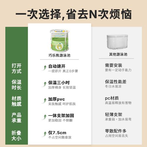 婴儿游泳桶儿童泡澡桶家用新生儿可折叠游泳池宝宝洗澡桶浴桶可坐