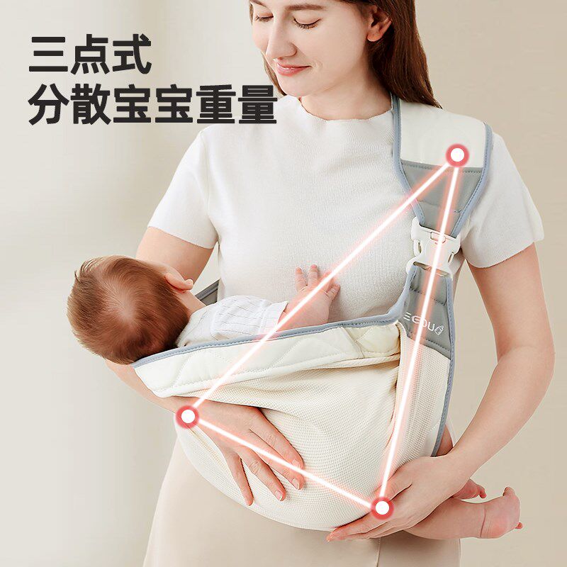 温欧抱娃神器解放双手新生婴儿背带外出前抱式背娃小月龄宝宝横抱